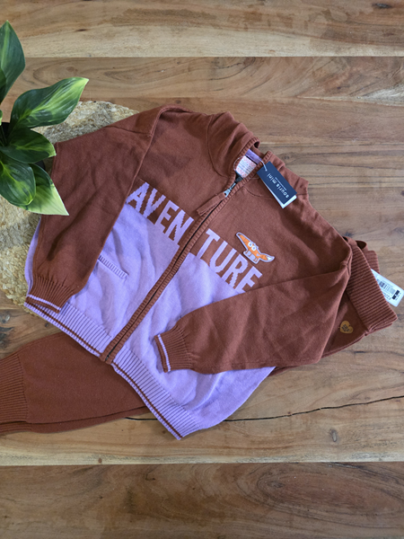 SOURIS MINI | Ensemble 2 Pièces  Aventure - Bourgogne et Violet (6 ans) *Neuf