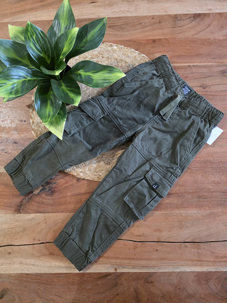 DEUX PAR DEUX | Pantalon Style Cargo - Kaki (3 ans)