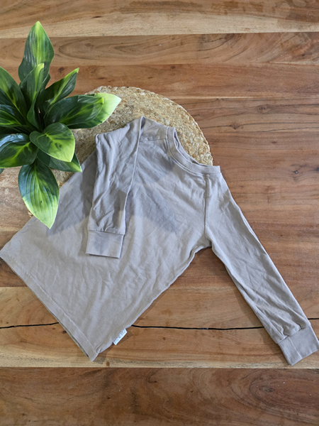 ZAK & ZOÉ | Chandail Évolutif Manches Longues - Beige (12-24 mois)
