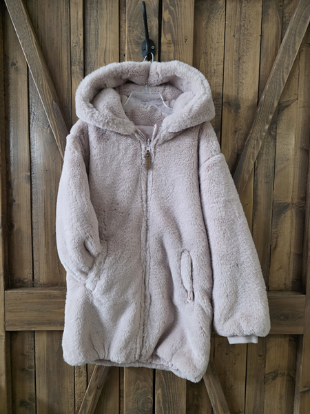 SOURIS MINI | Manteau Fausse Fourrure Réversible - Rose (8 ans)