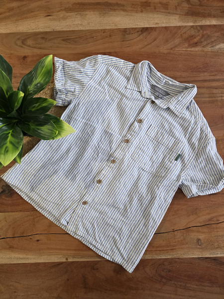 SOURIS MINI | Chemise Rayé - Blanc et bleu (10 ans)