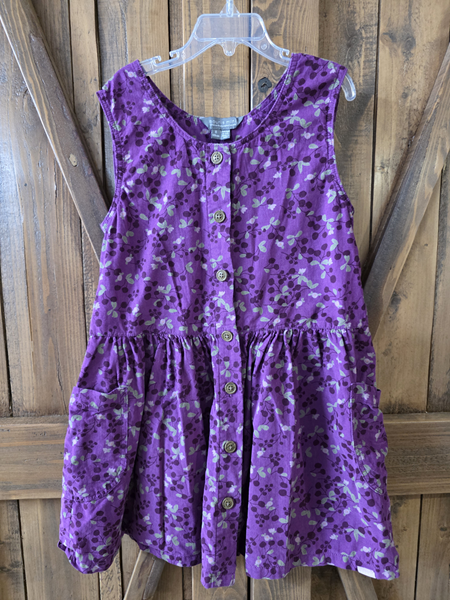 SOURIS MINI | Robe Côtelé Feuillage - Mauve (8 ans)