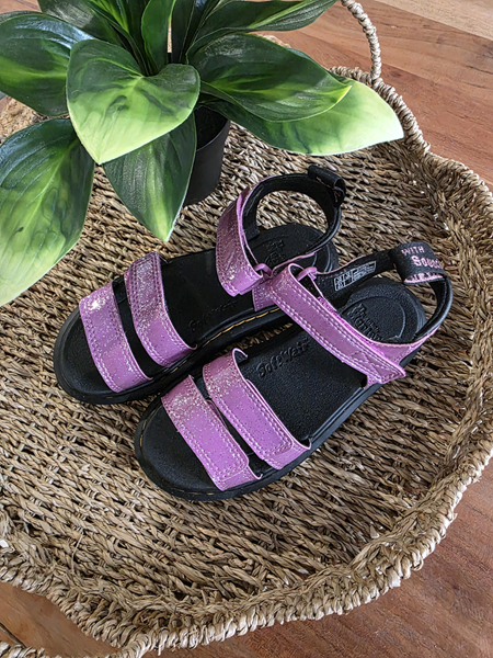 DR MARTENS | Sandales Klaire J - Rose pailleté (gr.13)