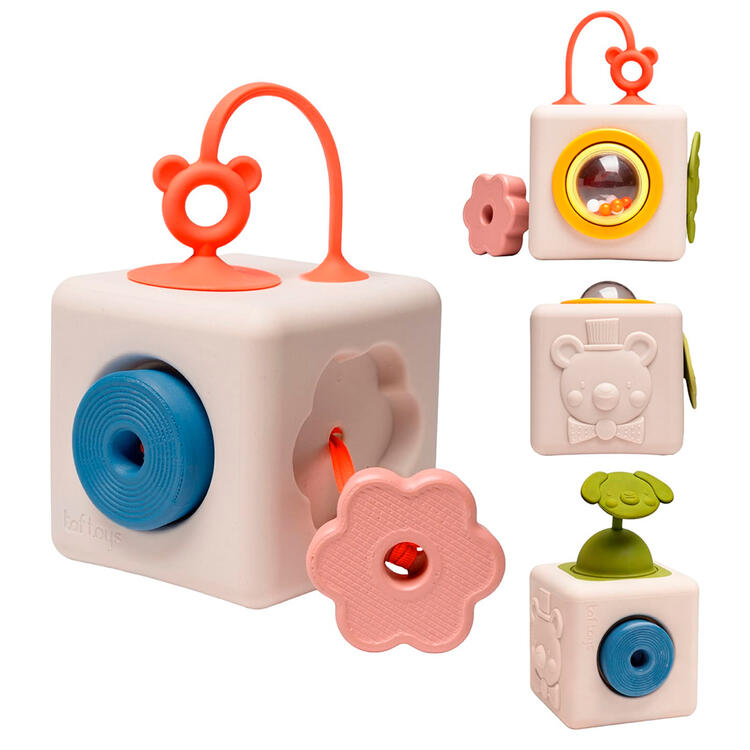 TAF TOYS | Cube en Silicone - Peek & Play