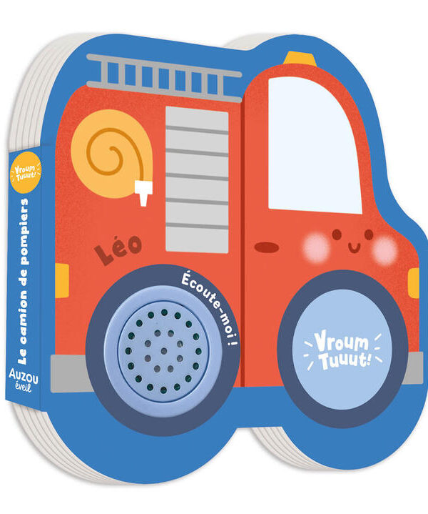 AUZOU | Livre Sonore - Léo le camion de pompiers
