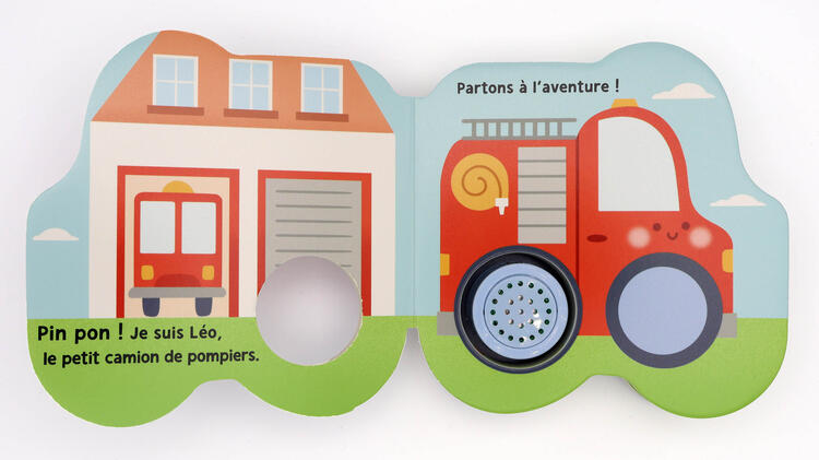 AUZOU | Livre Sonore - Léo le camion de pompiers