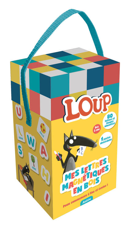 AUZOU | Mes Lettres Magnétiques en Bois - Loup
