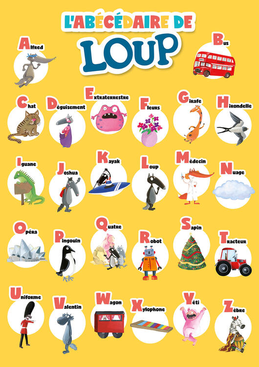 AUZOU | Mes Lettres Magnétiques en Bois - Loup