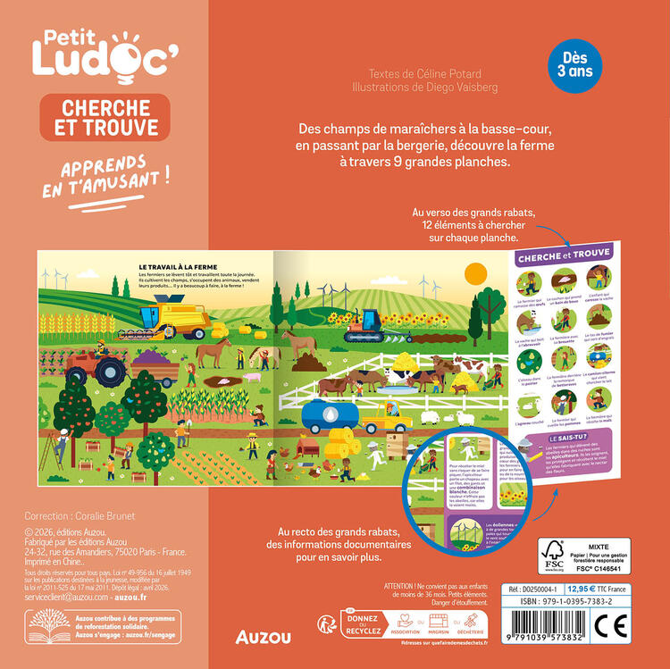 AUZOU | Petit Ludoc - Cherche et Trouve - La ferme
