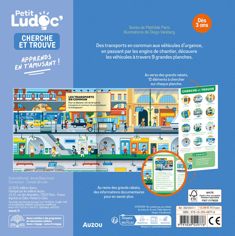 AUZOU | Petit Ludoc - Cherche et Trouve - Les véhicules