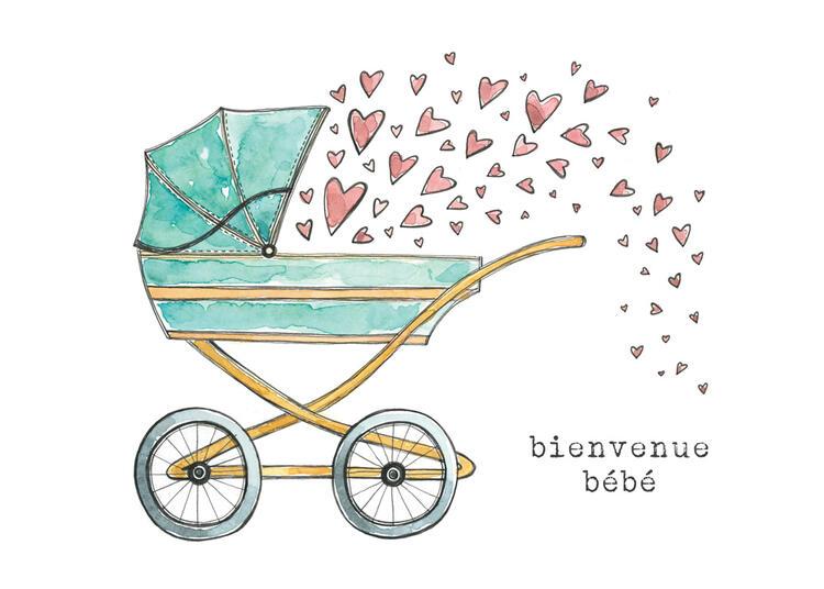 STÉPHANIE RENIÈRE | Carte de Souhaits - Bienvenue bébé - LÉVI 01