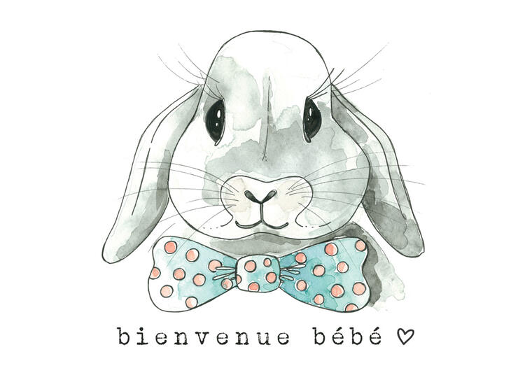STÉPHANIE RENIÈRE | Carte de Souhaits - Bienvenue bébé - LÉO 03