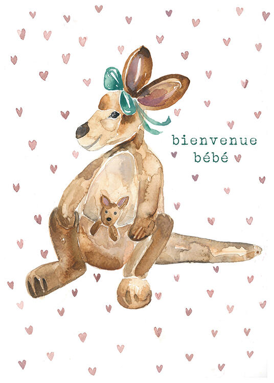 STÉPHANIE RENIÈRE | Carte de Souhaits - Bienvenue bébé - KARELLE 01