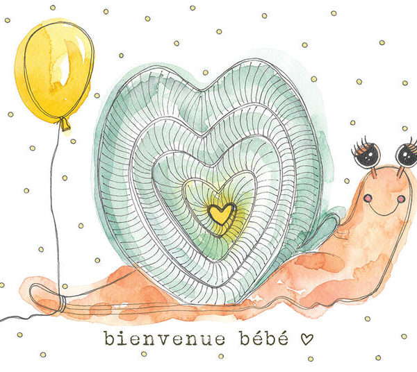 STÉPHANIE RENIÈRE | Carte de Souhaits - Bienvenue bébé - ESTELLE 03