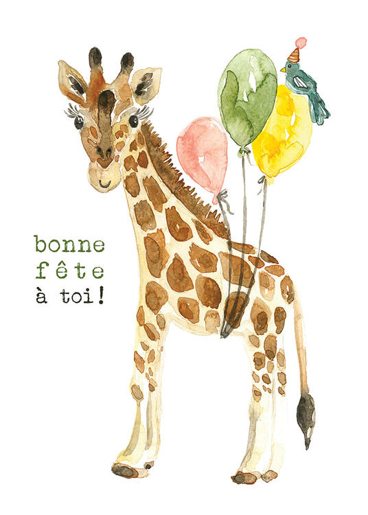STÉPHANIE RENIÈRE | Carte de Souhaits - Bonne fête - GISÈLE 01