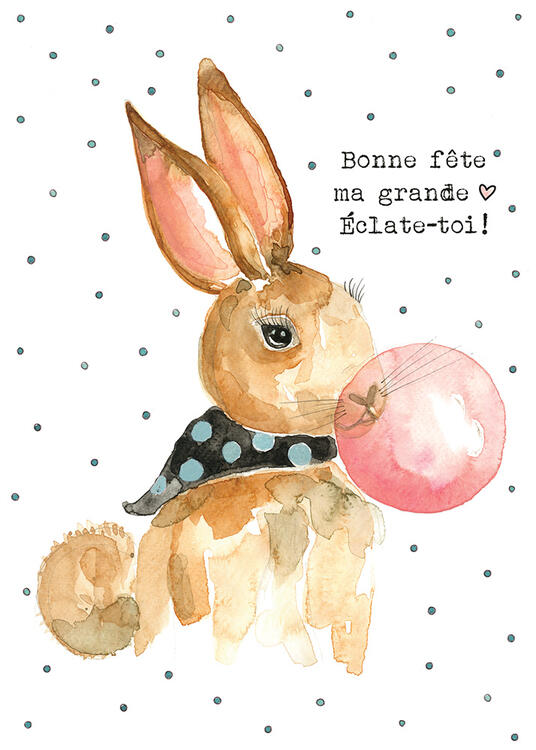 STÉPHANIE RENIÈRE | Carte de Souhaits - Bonne fête - LUCY 05