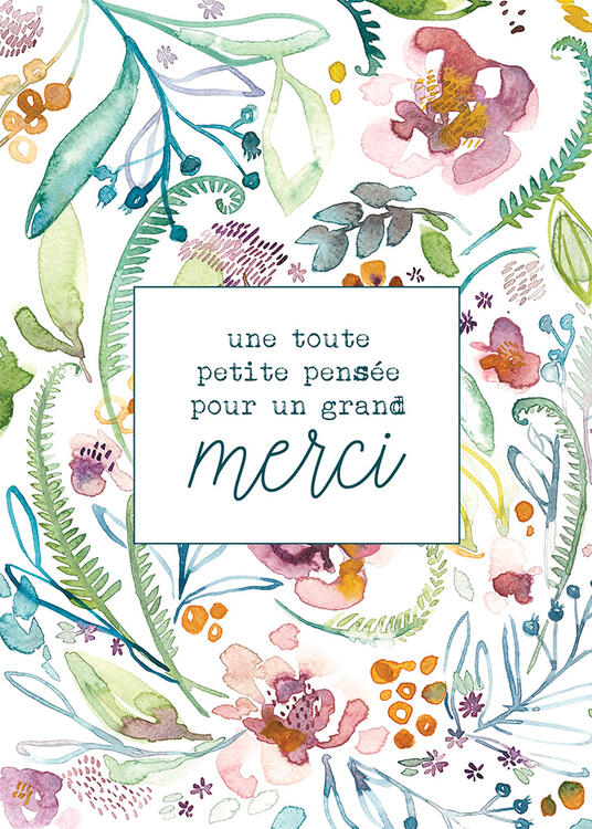 STÉPHANIE RENIÈRE | Carte de Souhaits - Grand merci - OPHÉLIE 01
