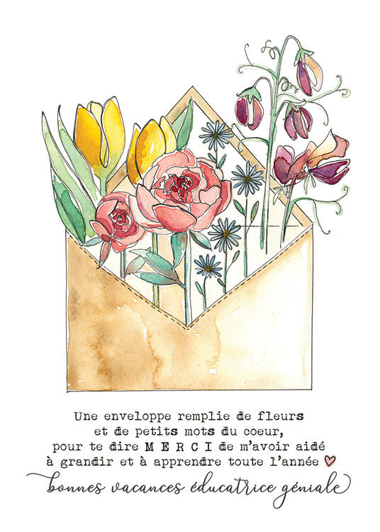 STÉPHANIE RENIÈRE | Carte de Souhaits - Éducatrice - ALPHONSINE 28