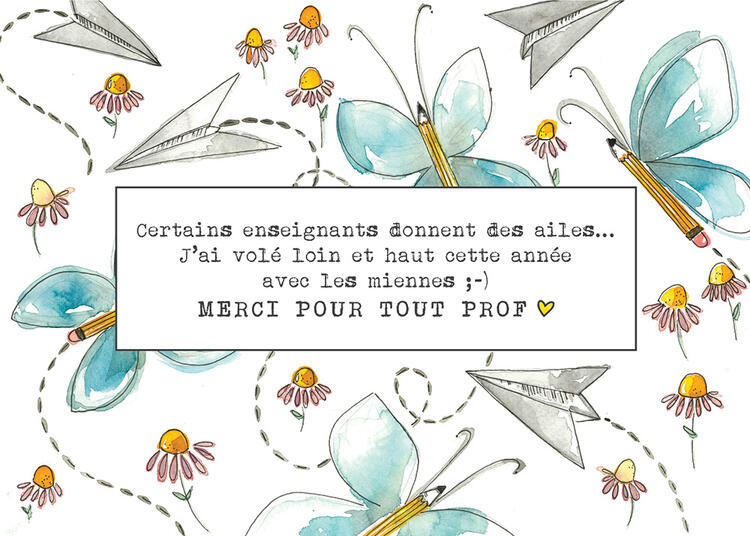 STÉPHANIE RENIÈRE | Carte de Souhaits - Prof - JULIA 02