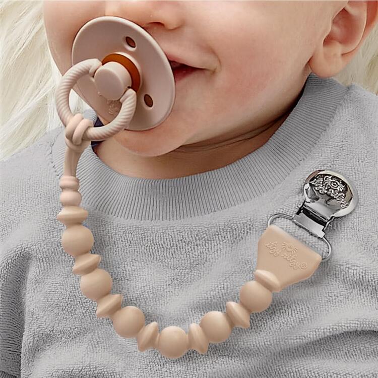ITZY RITZY | Attache-Sucette en Siliconne - Taupe