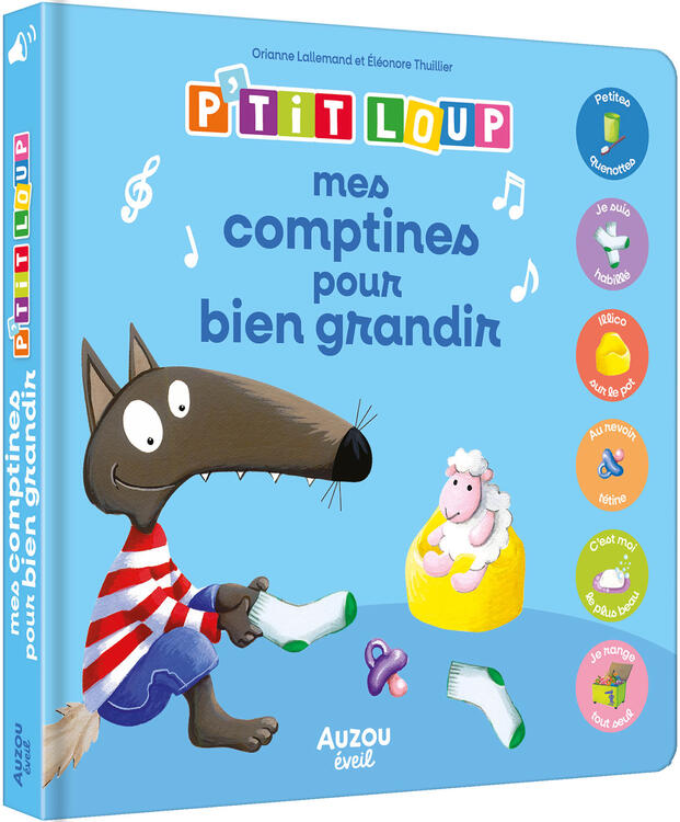 AUZOU | Livre Sonore P'tit Loup - Mes comptines pour bien grandir