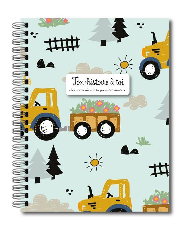 MAISON SOUVENIRS | Livre Souple Ton Histoire à Toi - Souvenirs de ta première année - Tracteurs
