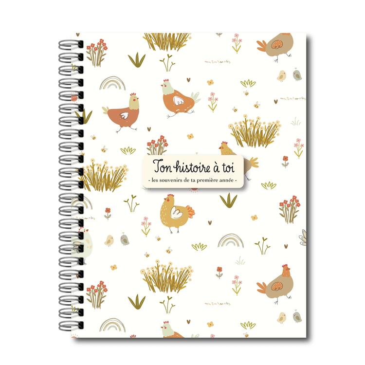 MAISON SOUVENIRS | Livre Souple Ton Histoire à Toi - Souvenirs de ta première année - Poulets
