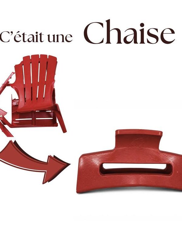 UNIQUE PLASTIQUE | Petit pince à cheveux 100% recyclé - Rouge