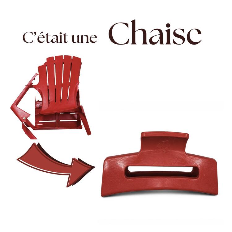 UNIQUE PLASTIQUE | Petit pince à cheveux 100% recyclé - Rouge