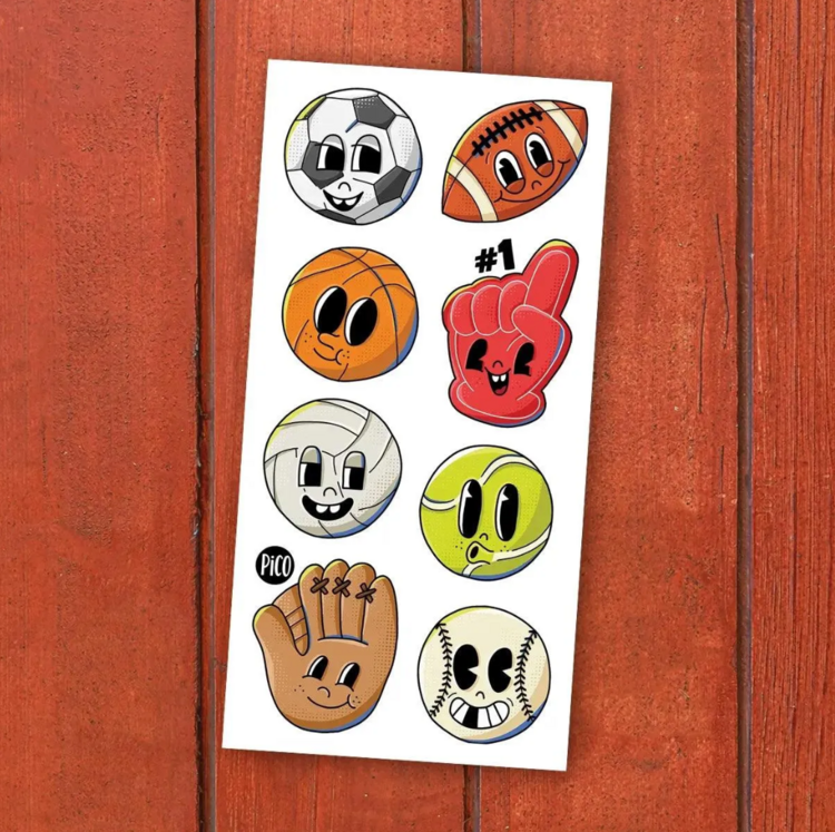 PiCO | Tatouage Temporaire - Ballons sportifs