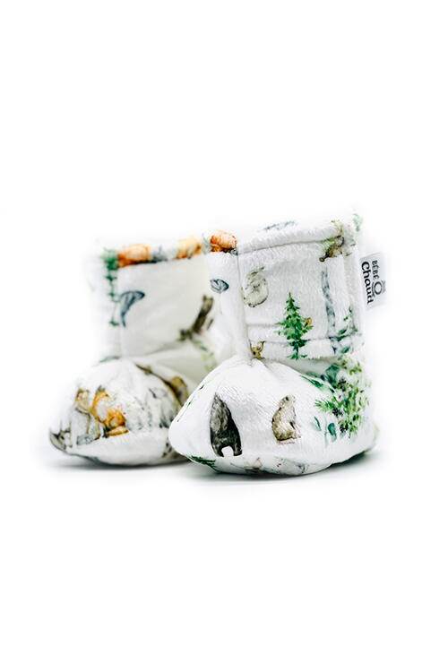 BEBE Ô CHAUD | Pantoufles à Velcro - Foret vivante (18-24 mois)