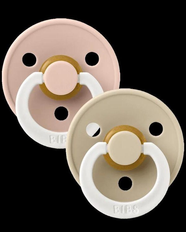 BIBS | Style Colour avec Tétine Ronde - Glow in the dark - Blush & vanille (size 3)