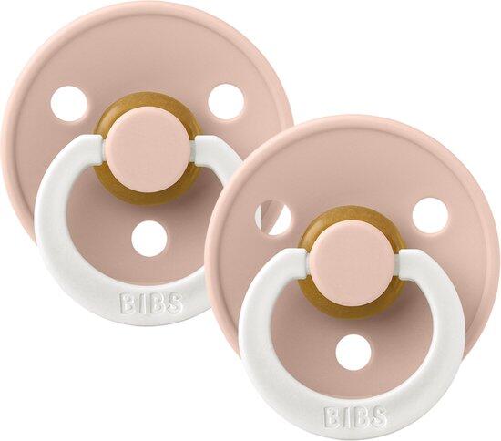 BIBS | Style Colour avec Tétine Ronde - Glow in the dark - Blush (size 1)