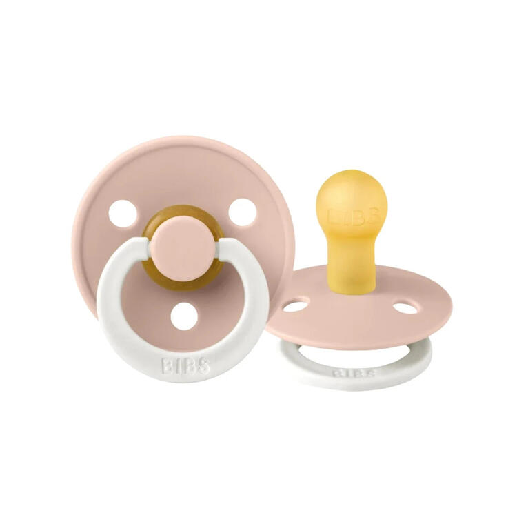 BIBS | Style Colour avec Tétine Ronde - Glow in the dark - Blush (size 1)