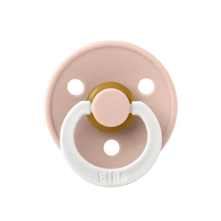 BIBS | Style Colour avec Tétine Ronde - Glow in the dark - Blush (size 1)
