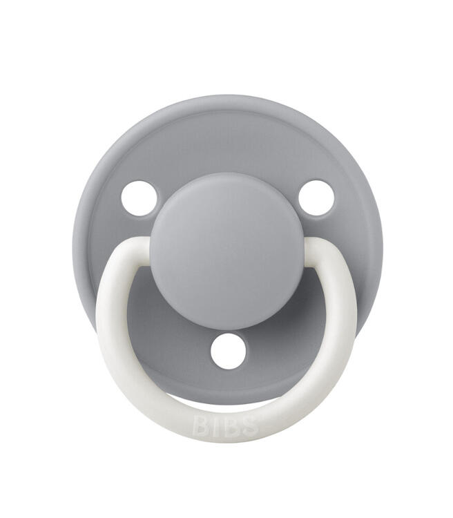 BIBS | Style De Lux avec Tétine Ronde - Glow in the dark - Cloud (size 1)
