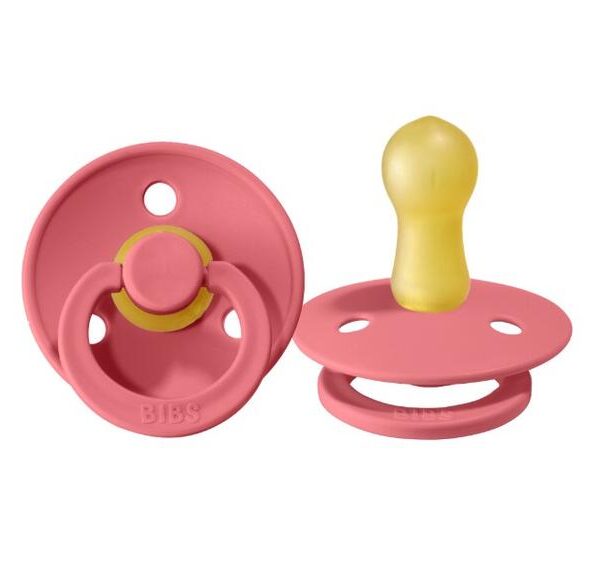 BIBS | Style Colour avec Tétine Ronde - Coral (size 1)