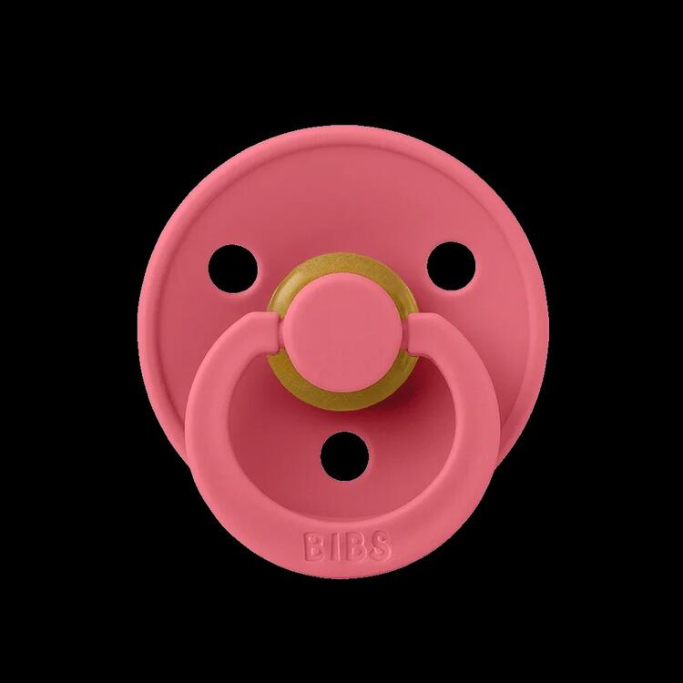 BIBS | Style Colour avec Tétine Ronde - Coral (size 1)