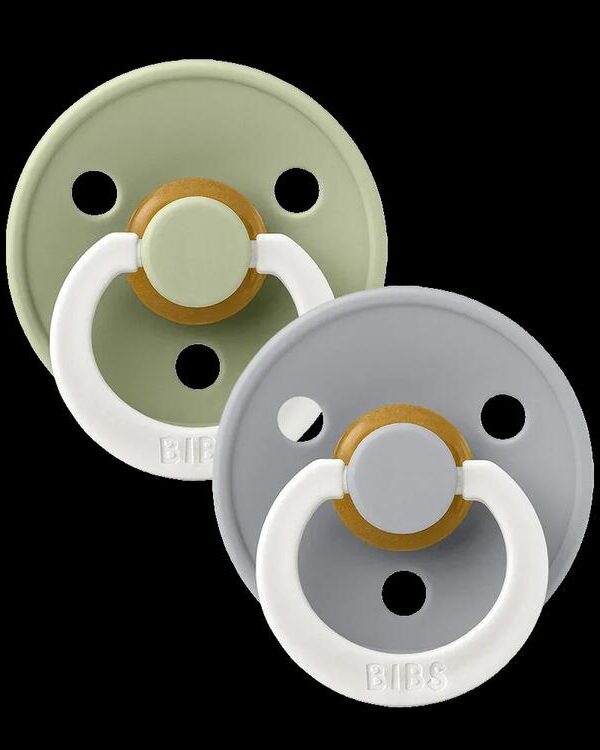 BIBS | Style Colour avec Tétine Ronde - Glow in the dark -  Sage & Cloud (Size 3)
