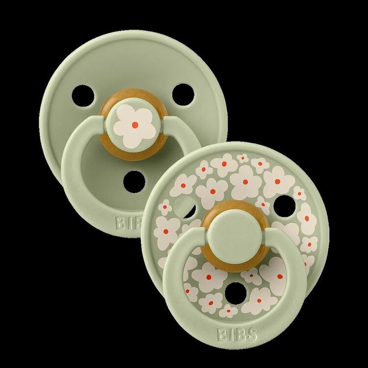 BIBS | Style Colour avec Tétine Ronde - Collection Studio - Jasmin & Sauge (size 2)