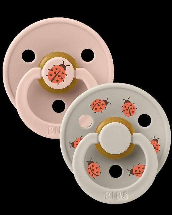 BIBS | Style Colour avec Tétine Ronde - Collection Studio - Ladybug & Blush Mix (size 1)