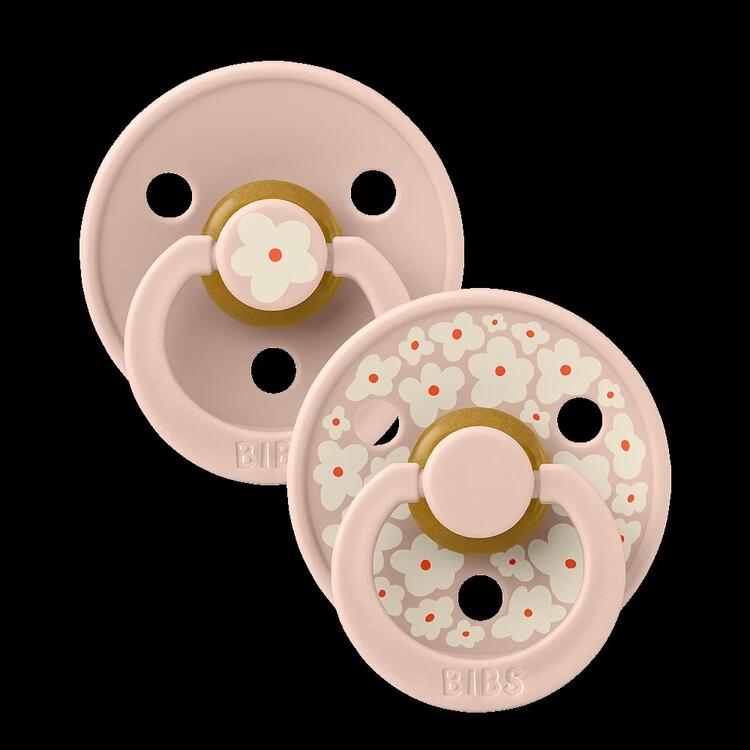 BIBS | Style Colour avec Tétine Ronde - Collection Studio - Jasmine & Blush (size 2)