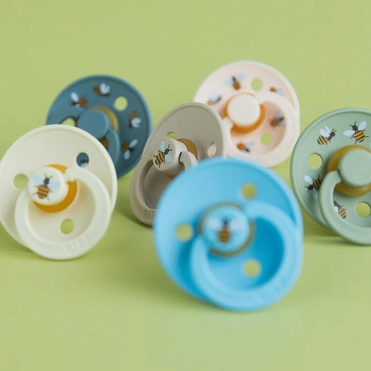 BIBS | Style Colour avec Tétine Ronde - Collection Studio - Bumblebee sage mix (size 2)