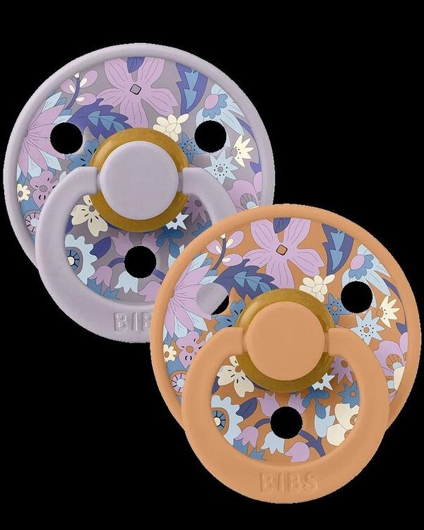 BIBS | Style Colour avec Tétine Ronde - Collection Liberty - June Blossom & Pumpkin Mix (size 2)