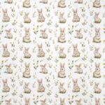 BEBE Ô CHAUD | Pantoufles à Velcro - Lapin verdure (6-9 mois)