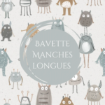 CRÉATION JADE | Bavettes à Manches Longues pour 18-36 mois - Monstres