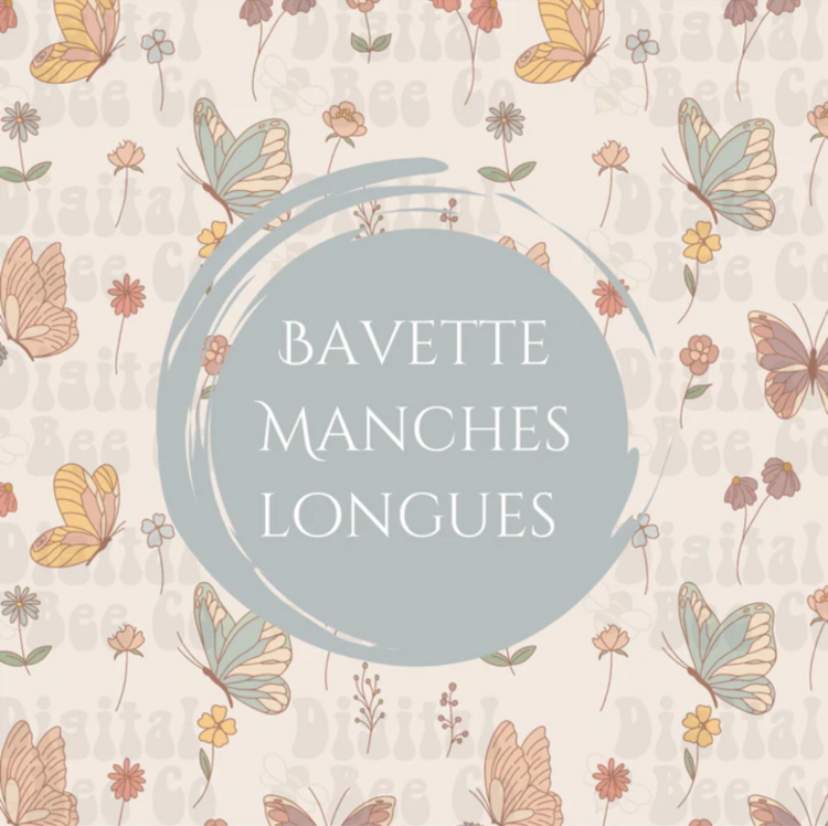 CRÉATION JADE | Bavettes à Manches Longues pour 18-36 mois -  Butterfly