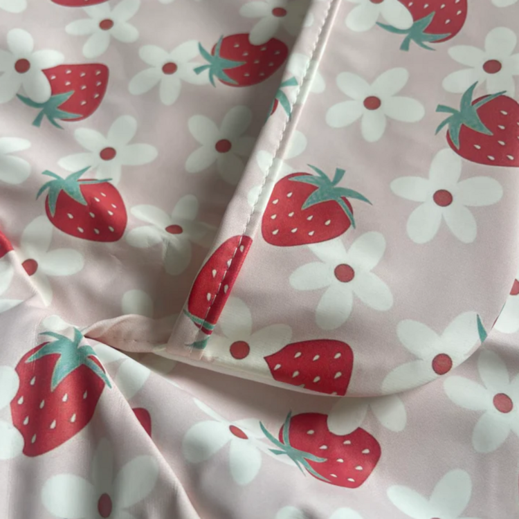 CRÉATION JADE | Bavettes à Manches Longues pour 18-36 mois - Fraises