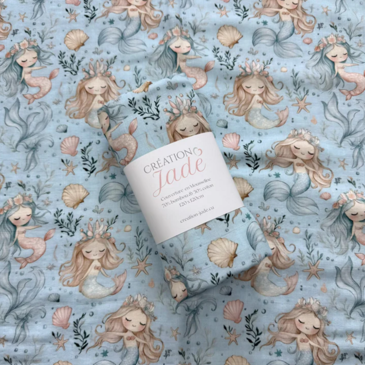 CRÉATION JADE | Mousseline de Bambou & Coton - Sirène