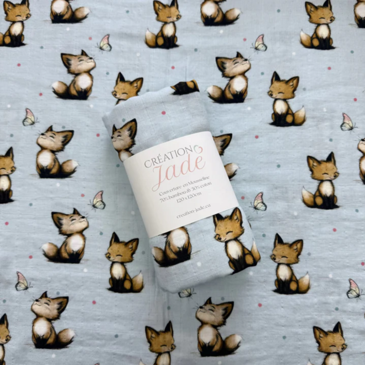 CRÉATION JADE | Mousseline de Bambou & Coton - Petit Renard